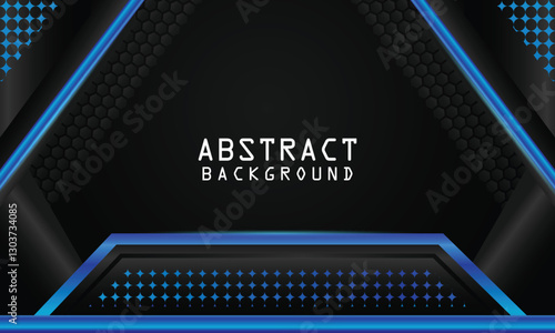 Dark abstract background with dark blue overlap layers design