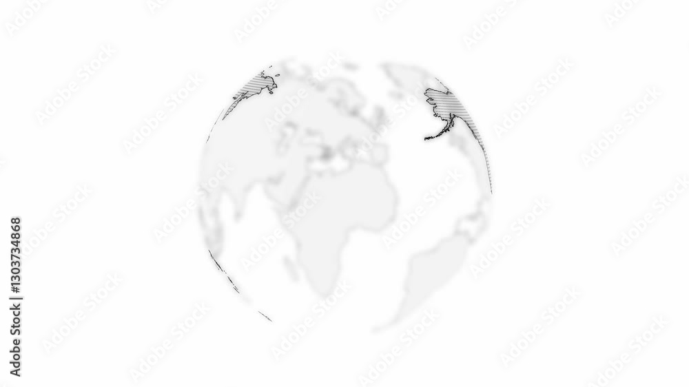 Globe on white background. 3D amination. Rotating Globe on white background. 3D amination. Rotating