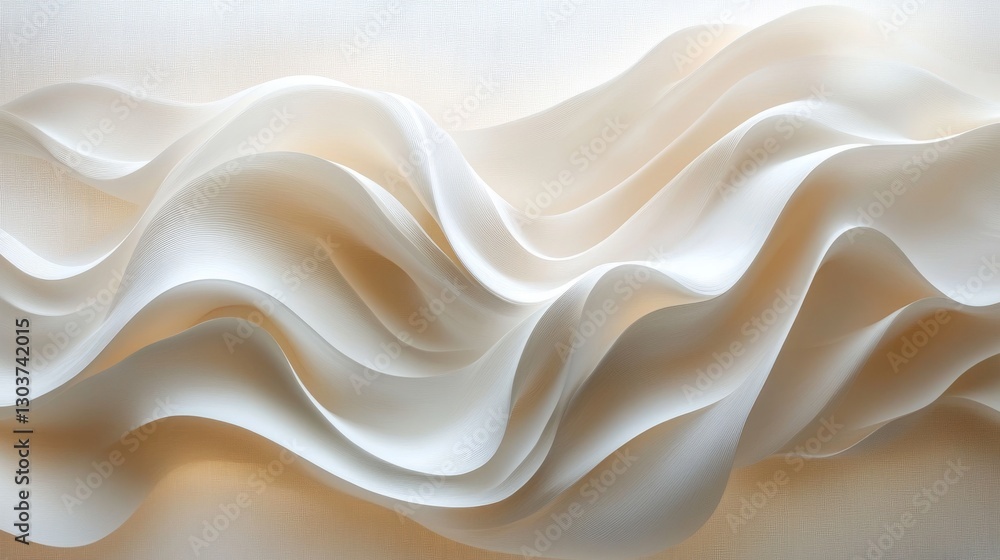 Obraz premium Delicate fabric waves create a gentle and flowing abstract composition