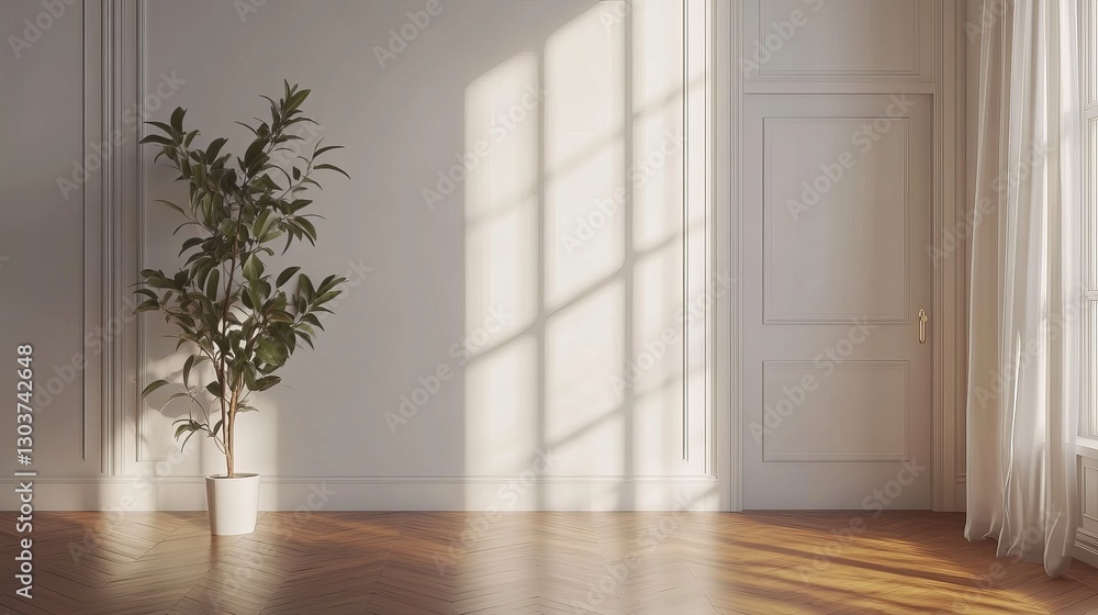 empty room with wooden floor empty room with wooden floor