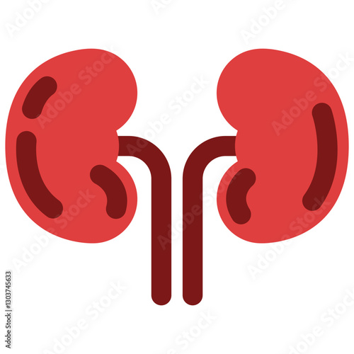 Kidneys icon. Vector kidney illustration.