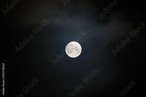 full moon over blue sky