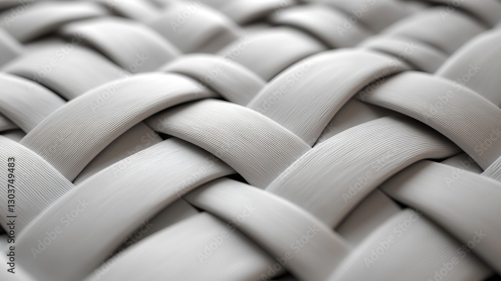 Obraz premium The detailed close up view of a woven fabric pattern