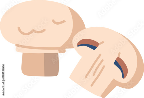 Champignon forest mushroom vector illustration