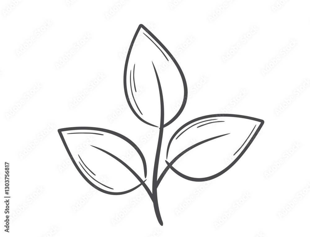 Plant sprout line illustration. Spring, planting and nature design element. Isolated vector image Plant sprout line illustration. Spring, planting and nature design element. Isolated vector image