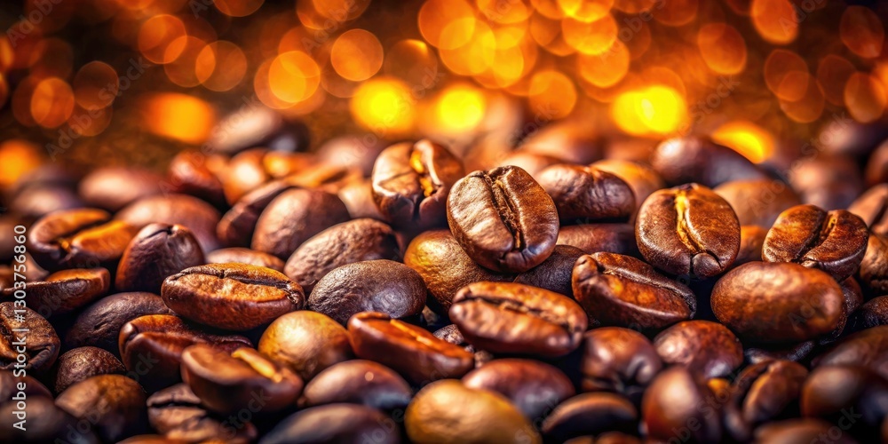 Close-Up Tilt-Shift Photography of Coffee Beans on Brown Background, Capturing Warmth and Comfort with Depth and Texture for Beverage Lovers Close-Up Tilt-Shift Photography of Coffee Beans on Brown Background, Capturing Warmth and Comfort with Depth and Texture for Beverage Lovers