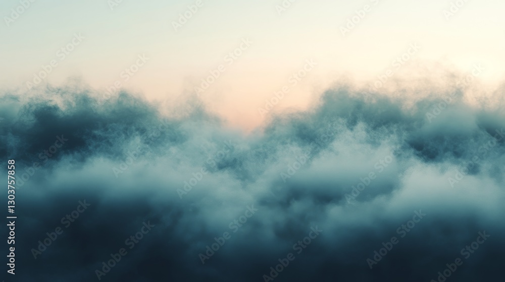 Obraz premium A beautiful blue and white sky filled with dense clouds