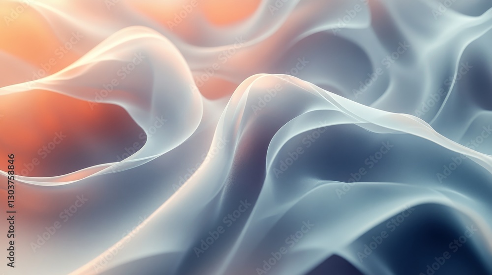Fototapeta premium Abstract flowing silky textures and luminous gradient color background