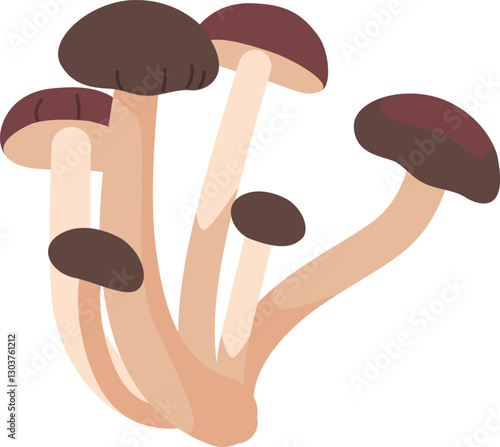 Honey fungus mushroom vector illustration