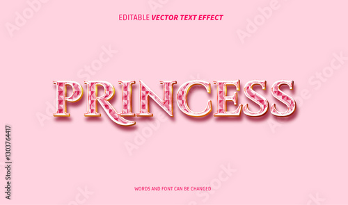 princess editable text effect