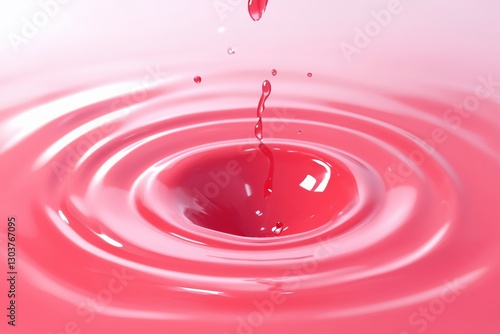 Ripple Effect in Deep Red Liquid photo