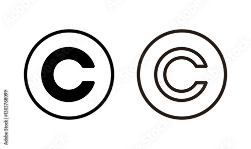Copyright icon logo design. copyright sign and symbol