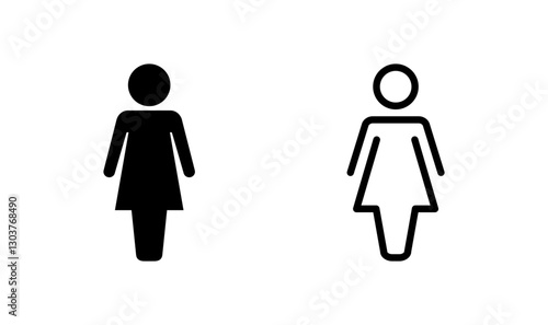 Female icon logo design. woman sign and symbol