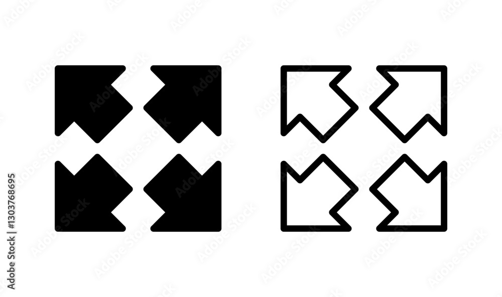 Fullscreen Icon logo design. Expand to full screen sign and symbol. Arrows symbol Fullscreen Icon logo design. Expand to full screen sign and symbol. Arrows symbol