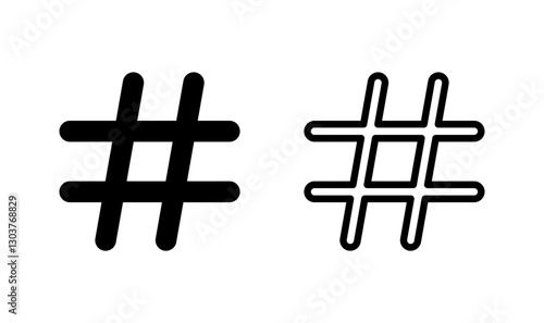 Hashtag icon logo design. hashtag sign and symbol