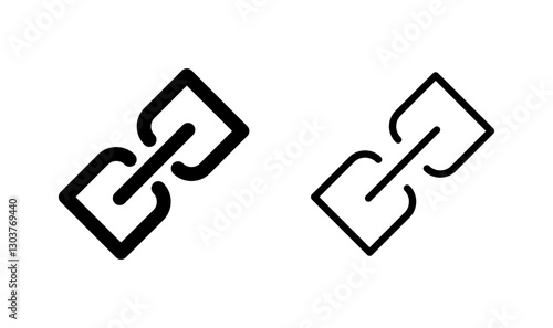Link icon logo design. Hyperlink chain sign and symbol