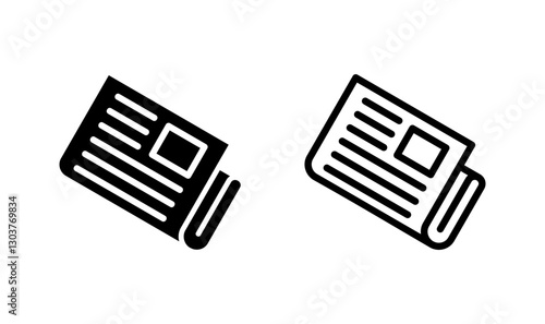 Newspaper icon logo design. news paper sign and symbolign