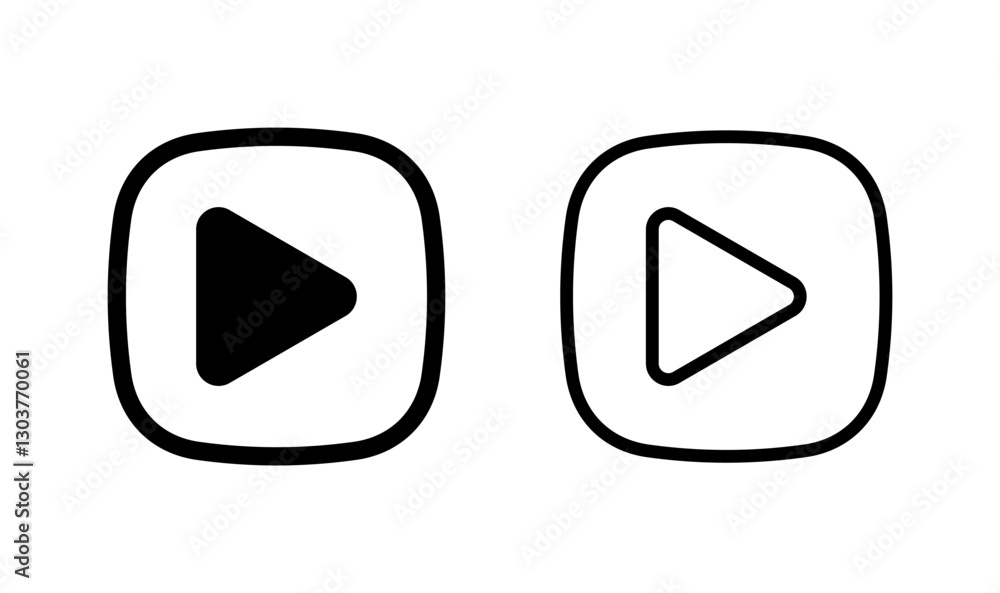 Play icon logo design. Play button sign and symbol Play icon logo design. Play button sign and symbol