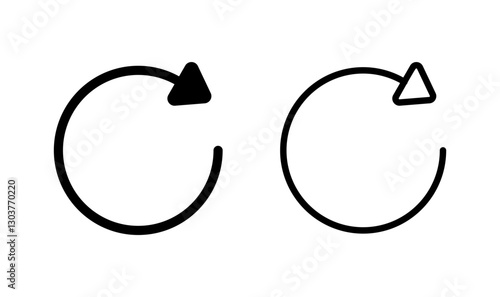 Refresh icon logo design. Reload sign and symbol. Update icon.