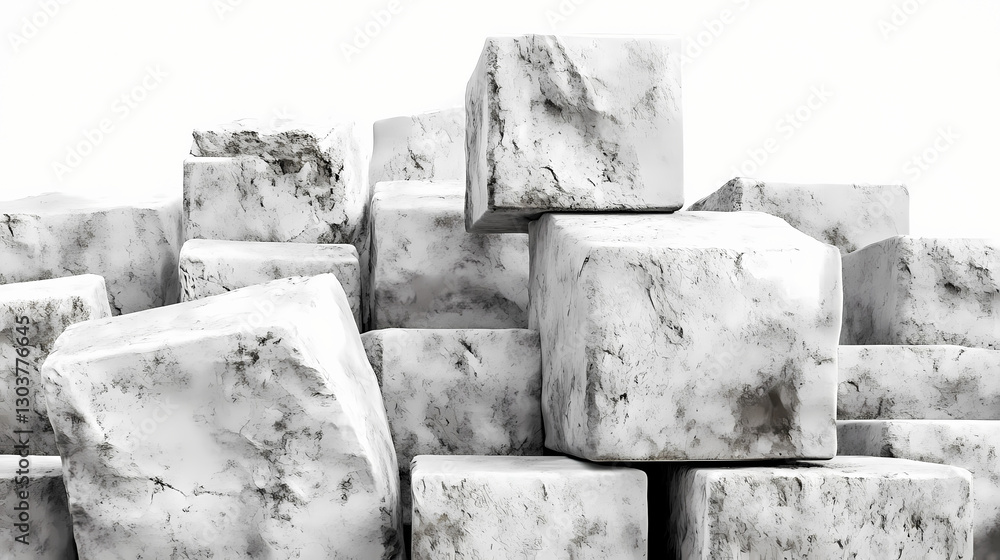 Updates text on stone blocks with a clean white background. Clarity - Mist. Illustration Updates text on stone blocks with a clean white background. Clarity - Mist. Illustration