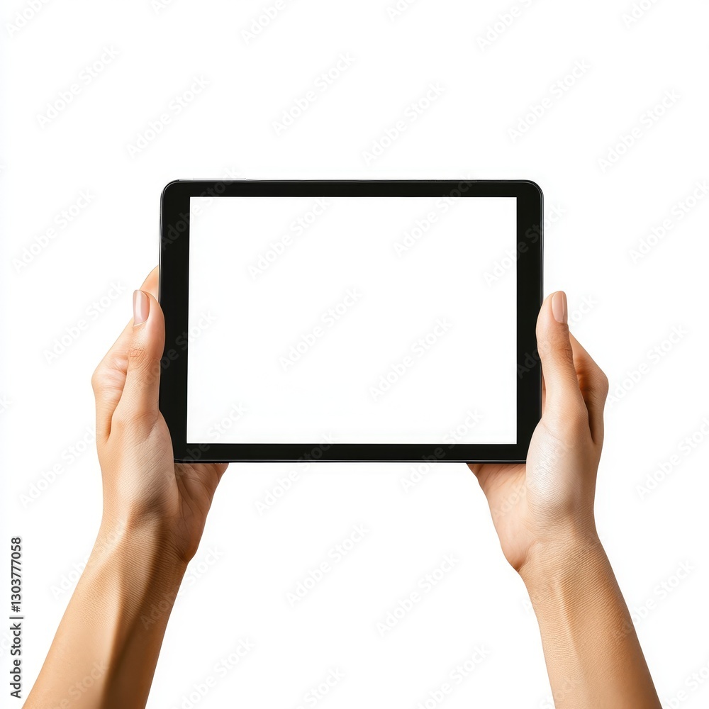 Smartphone Mockup Hands Holding Blank Screen Smartphone Mockup Hands Holding Blank Screen
