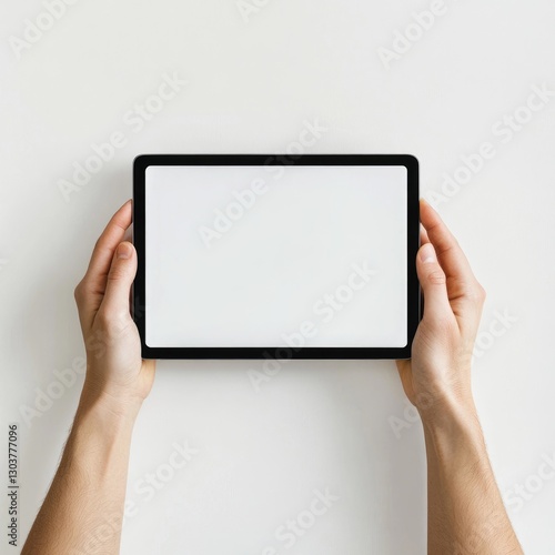 Smartphone Mockup Hands Holding Blank Screen
