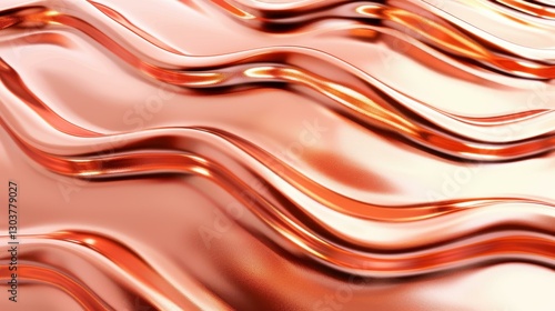 Experience the elegance of rich silk with exquisite copper and gold patterns, ideal for upscale fashion and decor needs.