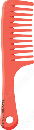 Hair comb plastic vector illustration