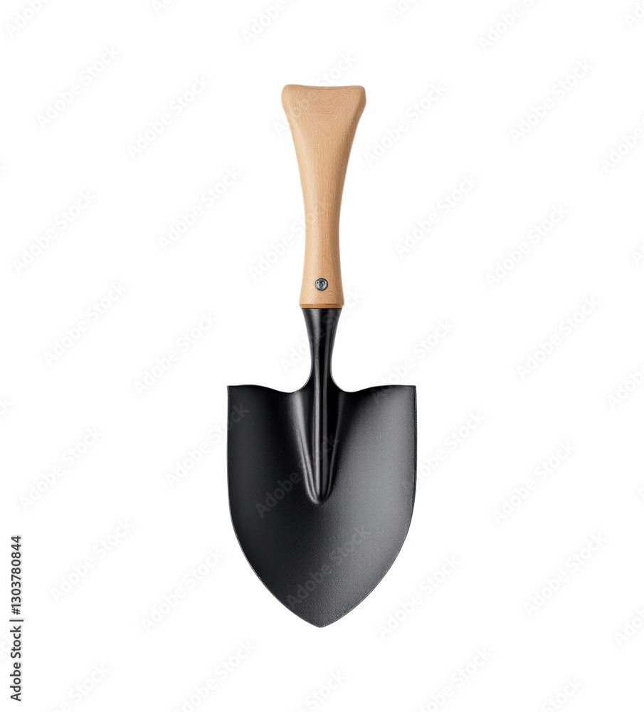 Professional Garden Hand Trowel with Wooden Handle and Black Metal Blade, Premium Quality Small Digging Tool for Gardening Isolated on Transparent and White Background Professional Garden Hand Trowel with Wooden Handle and Black Metal Blade, Premium Quality Small Digging Tool for Gardening Isolated on Transparent and White Background
