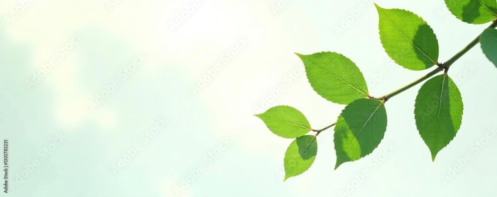 Leafy branches isolated on a plain white surface, foliage, botanical, plant Leafy branches isolated on a plain white surface, foliage, botanical, plant
