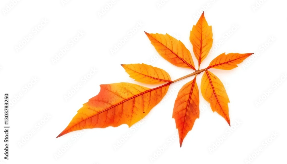 Single autumn leaf isolated on white background, design, autumn Single autumn leaf isolated on white background, design, autumn