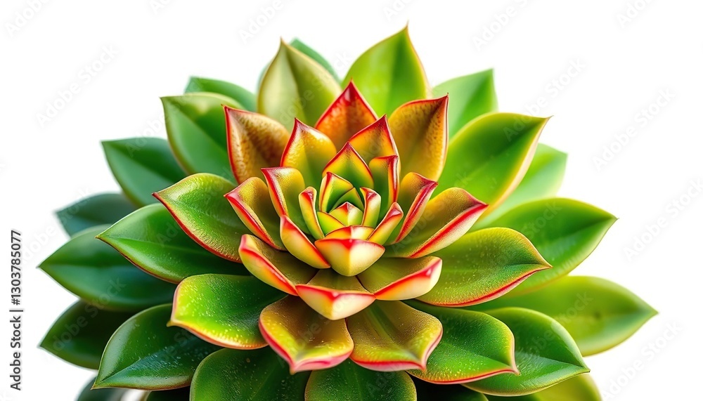Single succulent plant, vibrant green leaves, isolated on pure white, design element, flora Single succulent plant, vibrant green leaves, isolated on pure white, design element, flora