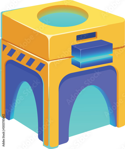 Futuristic game deposit box vector illustration
