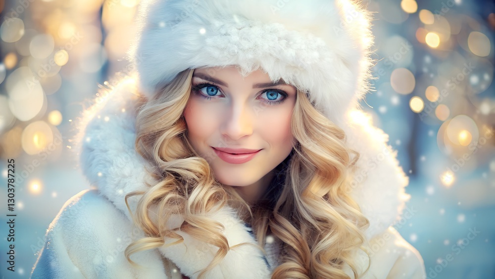 Winter Elegance: Captivating Blonde Beauty in Snowy Charm Winter Elegance: Captivating Blonde Beauty in Snowy Charm