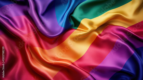 Vibrant Rainbow Silk and Light Effects ,Commercial Background ,LGBTQ+ Pride