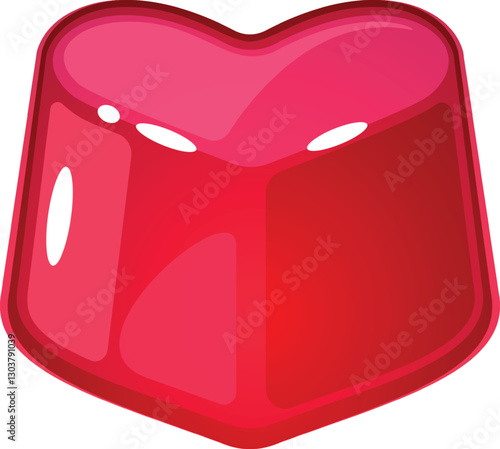 Tasty gum jelly candy vector illustration