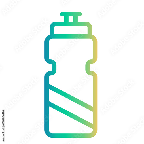 bottle Line Gradient Icon
