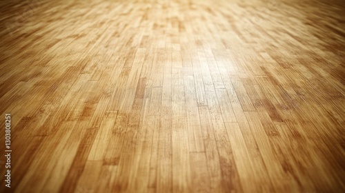 Indoor wood court floor, perspective view, sunlight, background blurred, sports