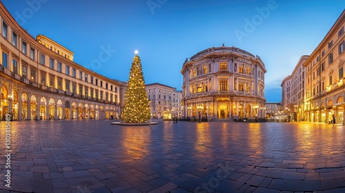 Piazza San Carlo, Turin, Italy: A Christmas Evening