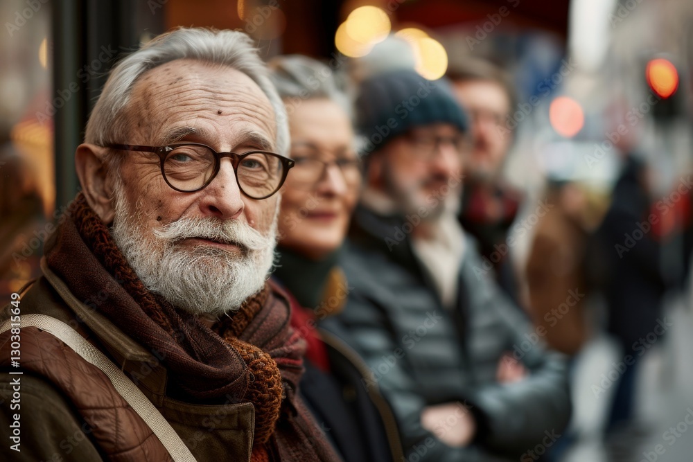 Portrait of a senior man on the street in Paris, France Portrait of a senior man on the street in Paris, France