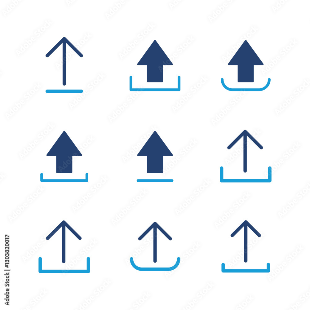 Upload icon set. load data symbol Upload icon set. load data symbol