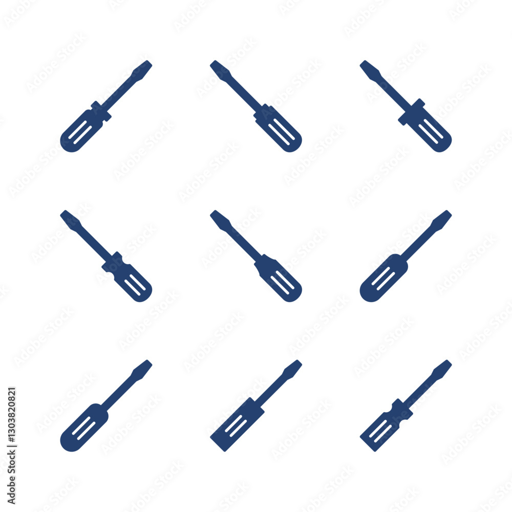 Screwdriver icon set. tools icon vector Screwdriver icon set. tools icon vector