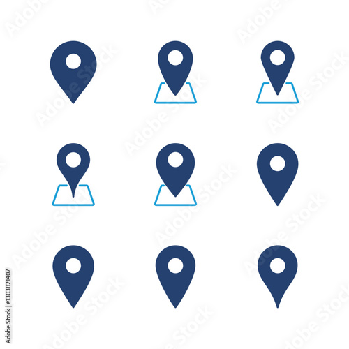 Free Download Pin icon set. Location icon vector. destination icon. map pin - GFXLoad