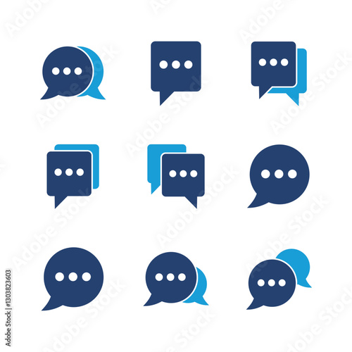 Chat icon set. speech bubble icon. comment icon vector. message. contact us