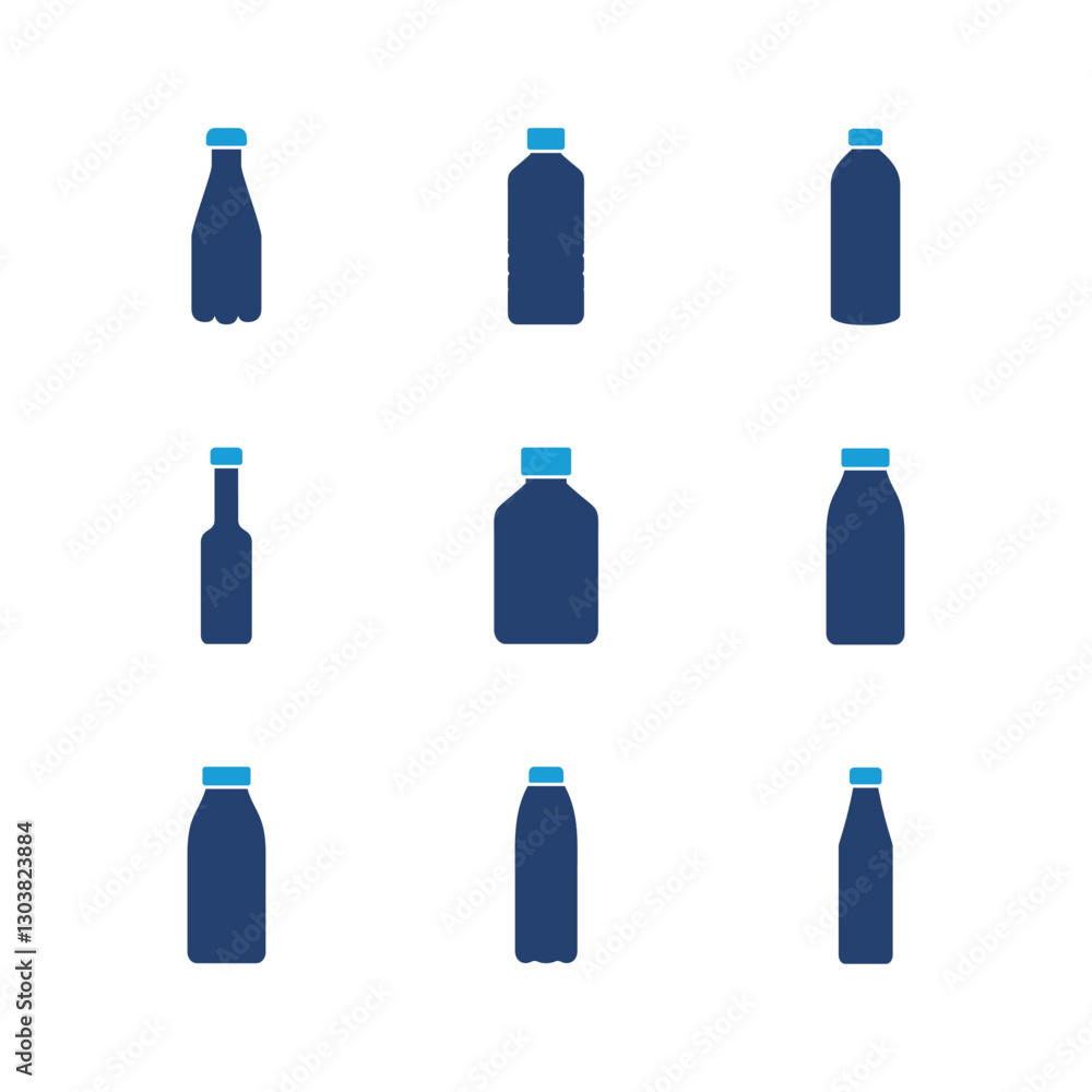 Bottle icon set. bottle vector icon Bottle icon set. bottle vector icon