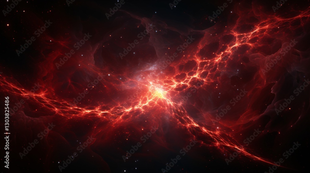 A star-shaped plasma entity drifting through space, radiating heat A star-shaped plasma entity drifting through space, radiating heat
