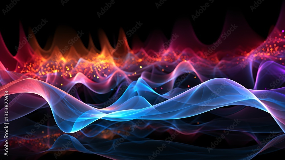 Obraz premium A data-driven plasma field emitting radiant code streams