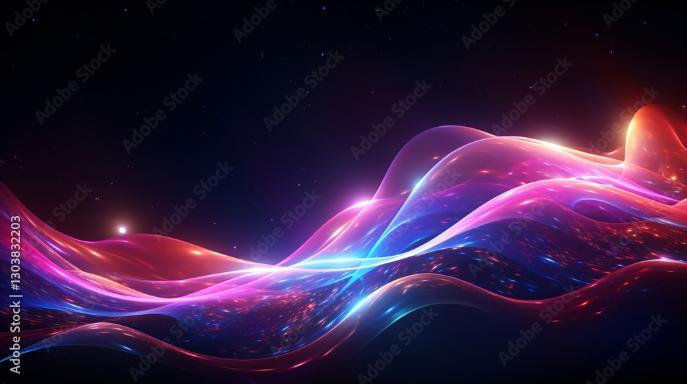 A pulsar emitting intergalactic waves of mesmerizing neon radiation A pulsar emitting intergalactic waves of mesmerizing neon radiation