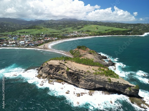 sainte marie, tombolo island, martinique, antilles
