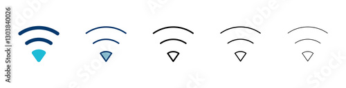 WIFI Icon vector isolated on white background. signal vector icon. Wireless and wifi icon or sign for remote internet access